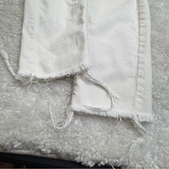 Mother Denim White Distressed Ankle Fray Looker Skinny Jeans stretchy sz 29 - Picture 13 of 16